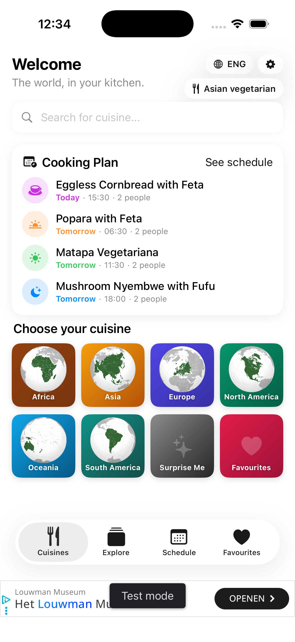 Cooking plan